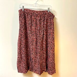 Pink floral skirt